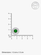 Silver Dazzling Green Earrings