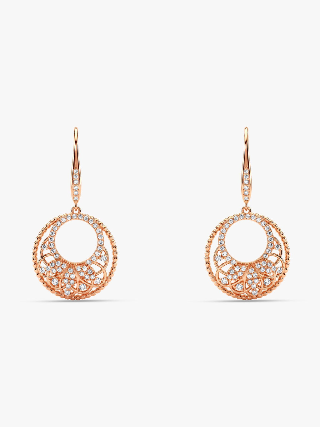 Rose Gold Crescent Affair Earrings