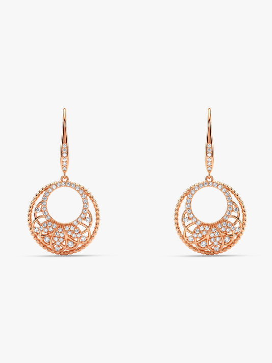 Rose Gold Crescent Affair Earrings