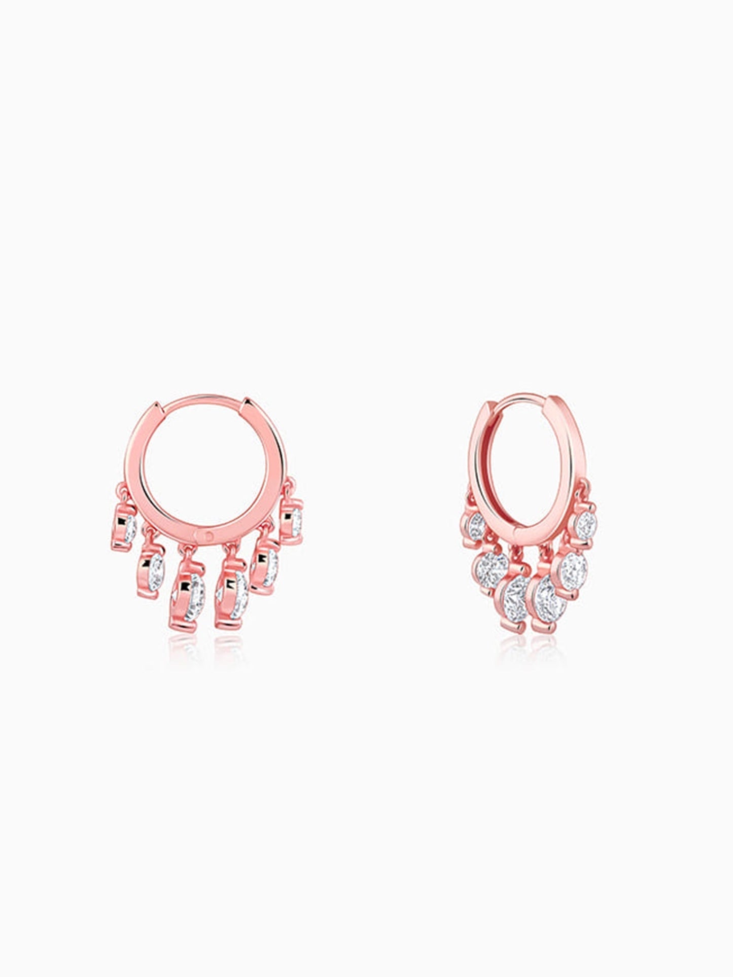Anushka Sharma Rose Gold Charm Hoop Earrings