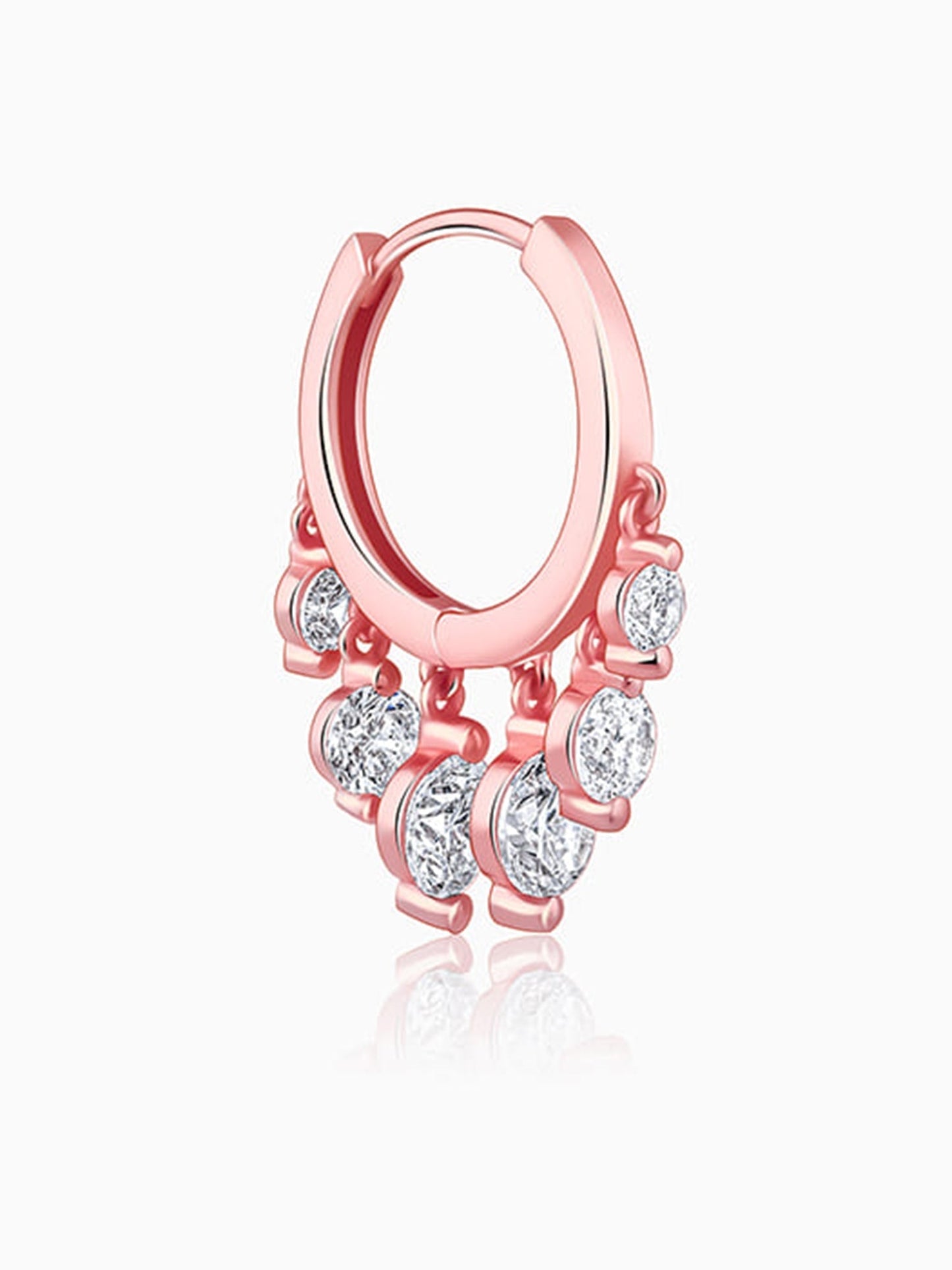 Anushka Sharma Rose Gold Charm Hoop Earrings