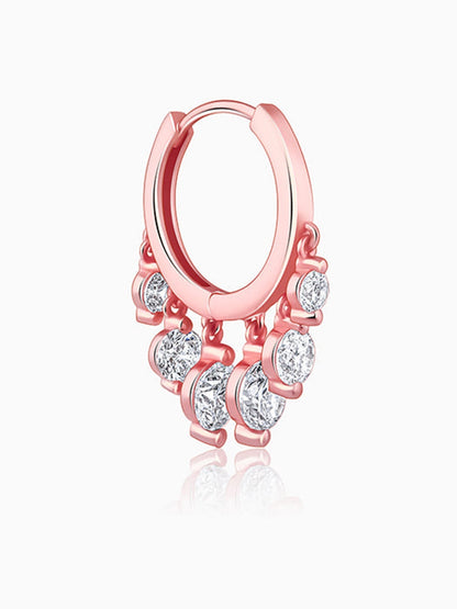 Anushka Sharma Rose Gold Charm Hoop Earrings