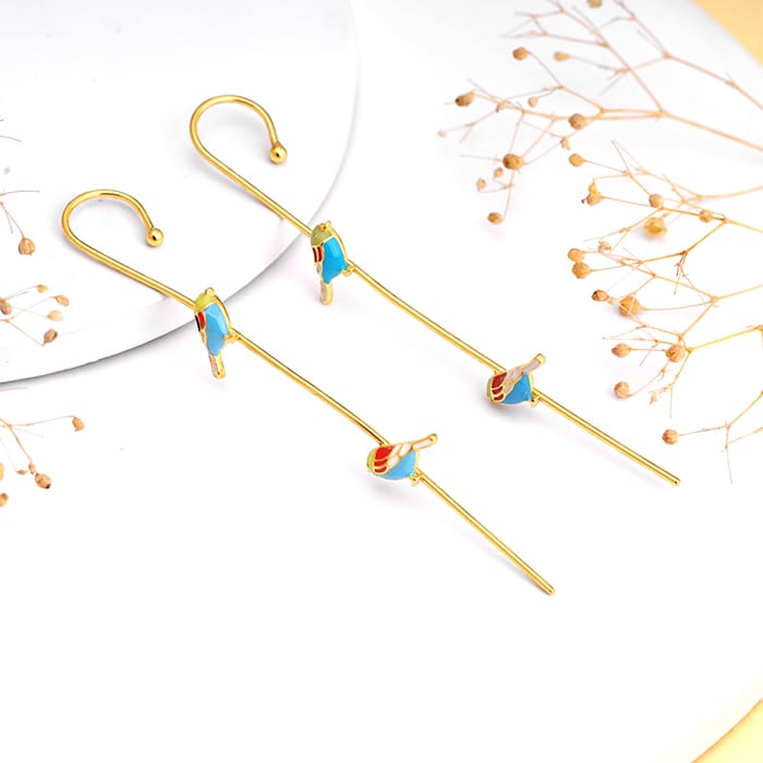 Golden Sparrow Stick Ear Cuffs