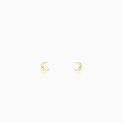 Anushka Sharma Golden Crescent Zircon Tiny Earrings