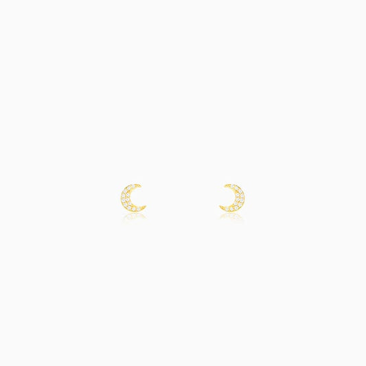 Anushka Sharma Golden Crescent Zircon Tiny Earrings