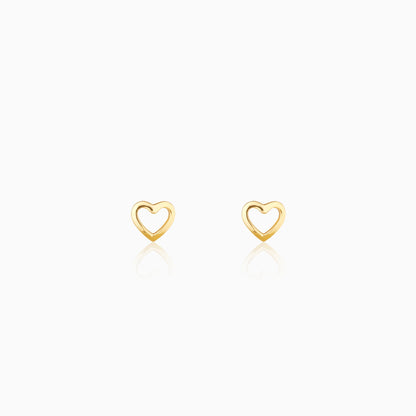 Golden Charming Love Studs