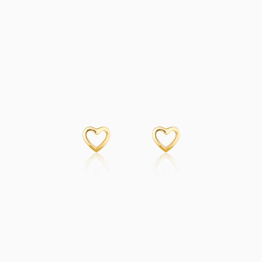 Golden Charming Love Studs
