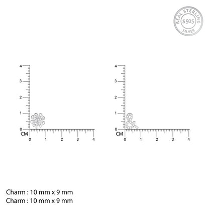 Silver Miss-Match Stud Earrings