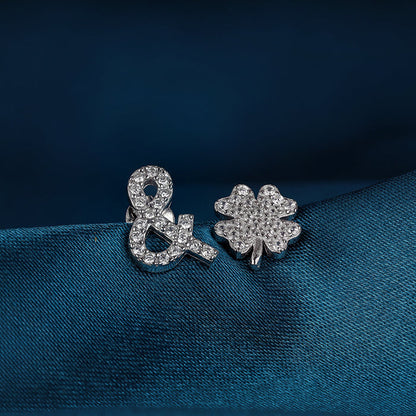 Silver Miss-Match Stud Earrings