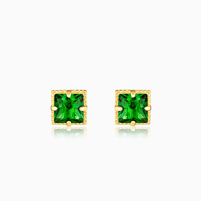 Golden Green Aurora Studs