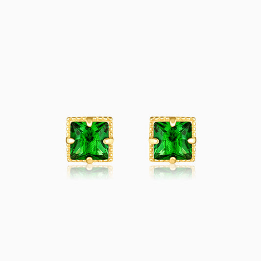 Golden Green Aurora Studs