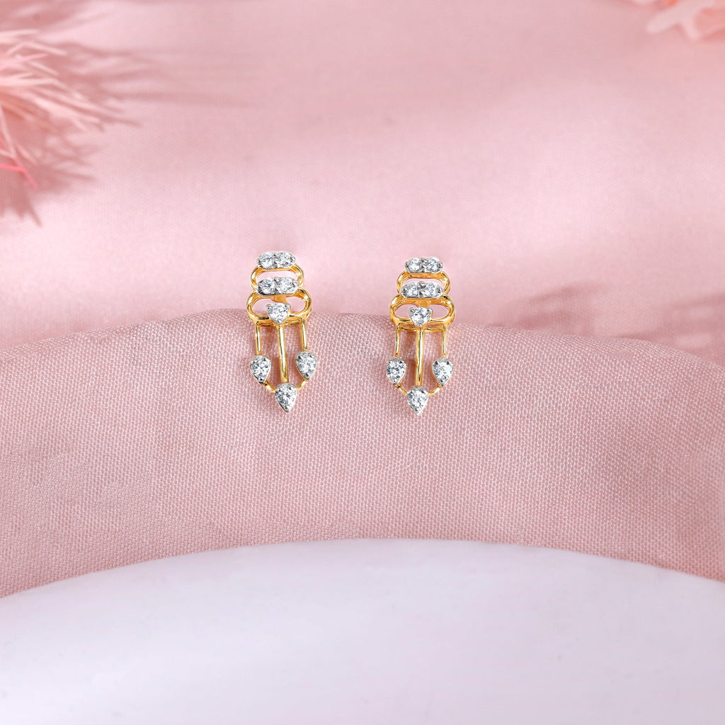 Gold Spark Rush Lab Grown Diamond Earrings