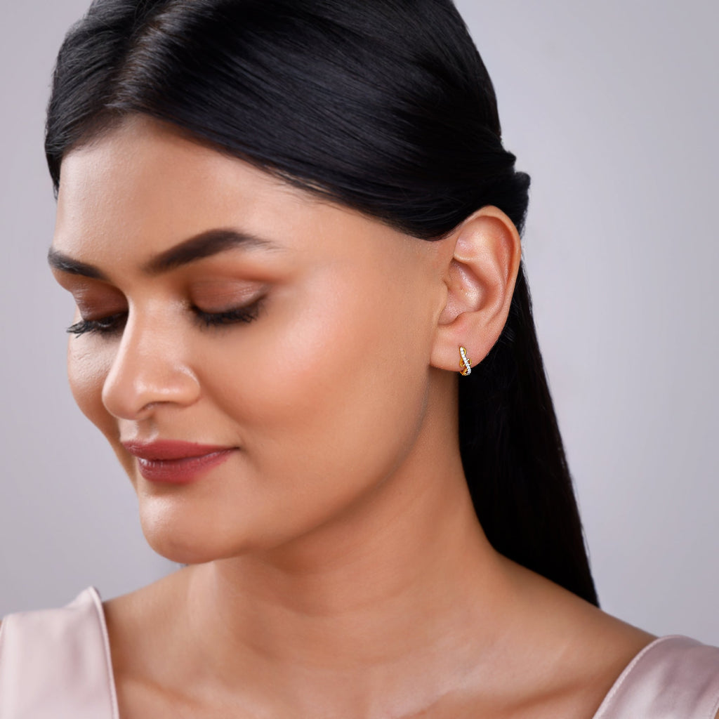 Gold Twira Lab Grown Diamond Earrings