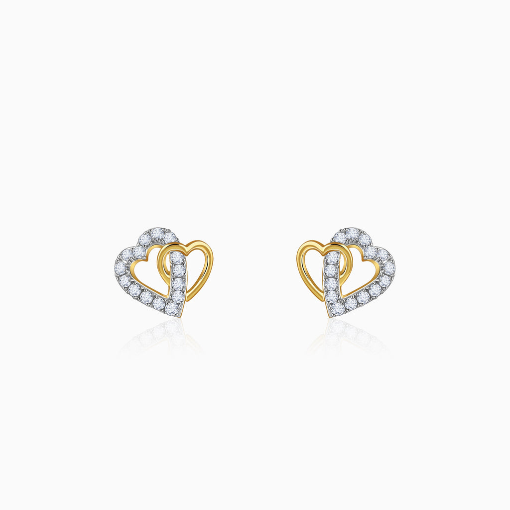 Gold Magical Love Lab Grown Diamond Studs