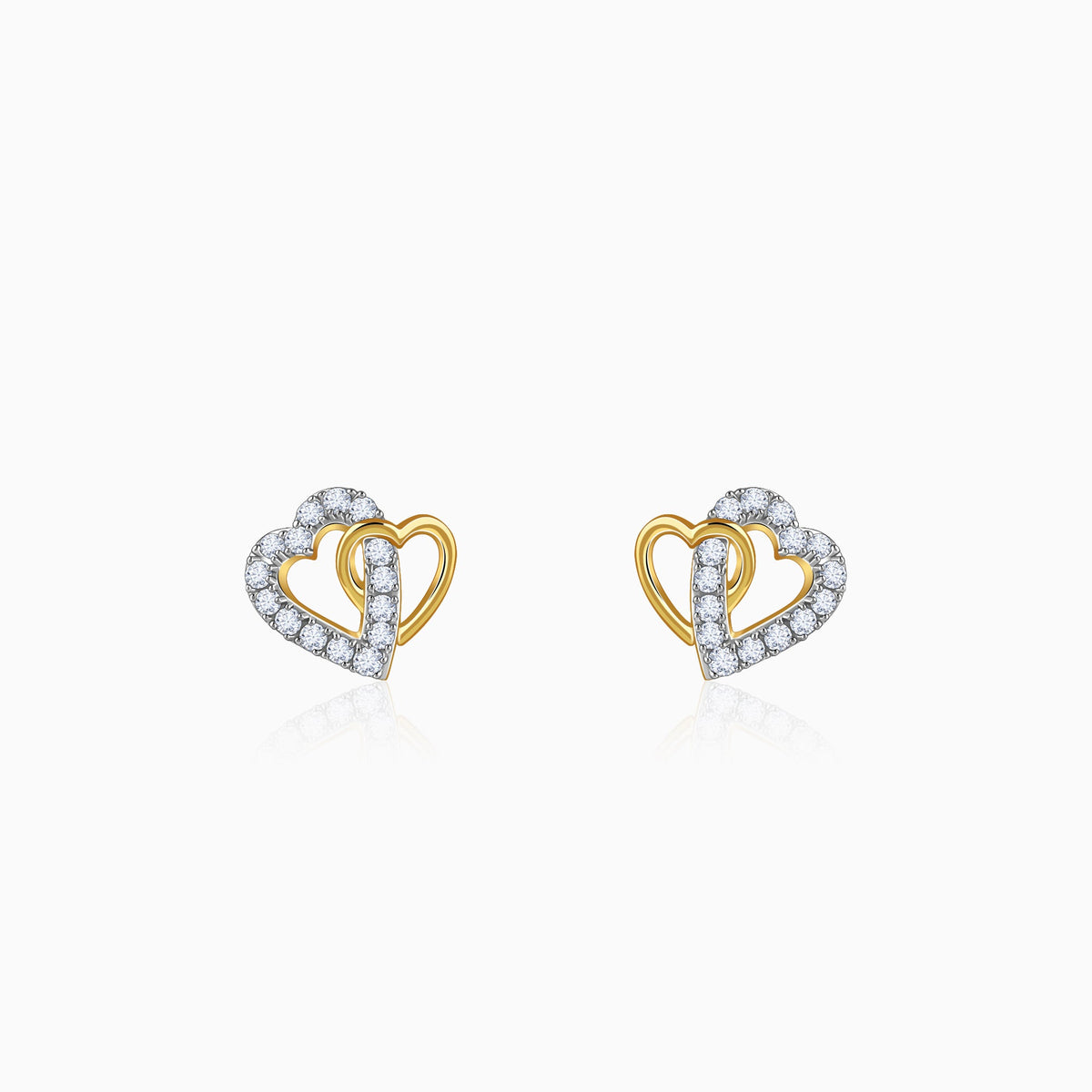 Gold Magical Love Lab Grown Diamond Studs