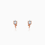 Rose Gold Spring Grace Lab Grown Diamond Earrings