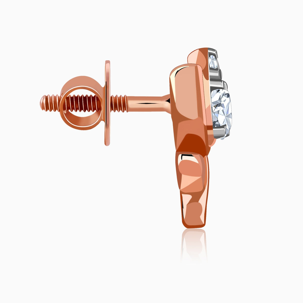 Rose Gold Spring Grace Lab Grown Diamond Earrings
