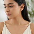 Gold Celestial Curve Lab Grown Diamond Earrings