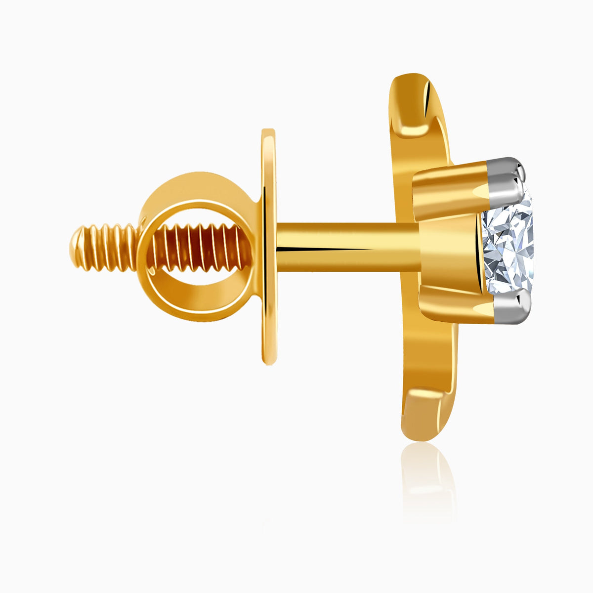 Gold Celestial Curve Lab Grown Diamond Earrings