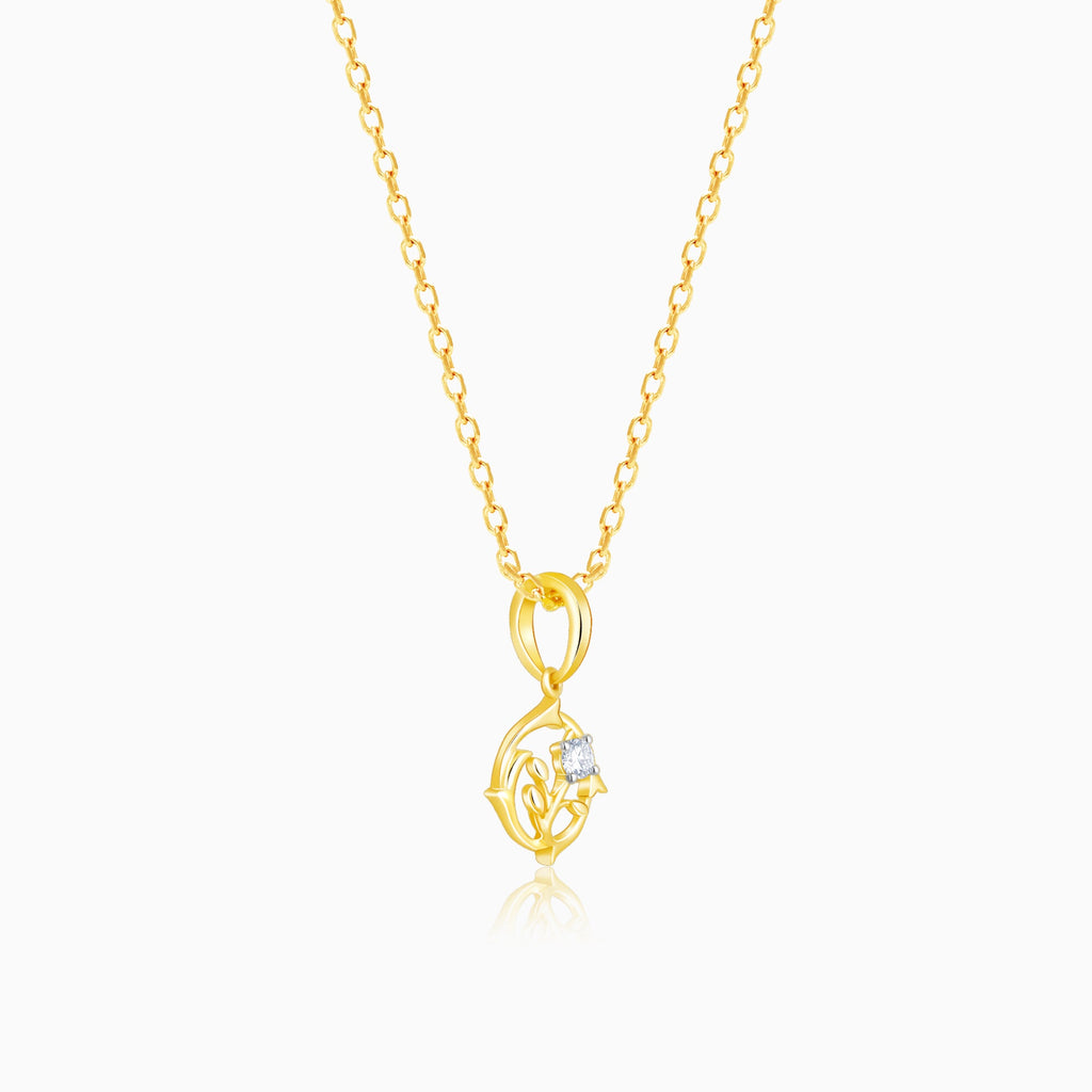 Gold Blooms of Joy Diamond Pendant