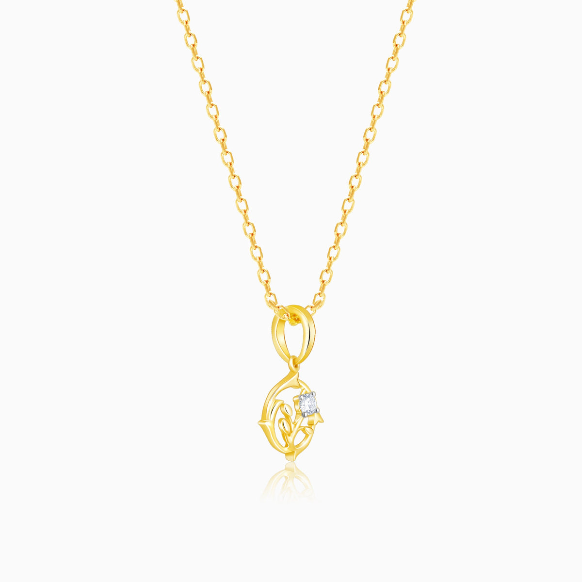 Gold Blooms of Joy Diamond Pendant