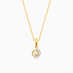 Gold Unfurl Diamond Pendant
