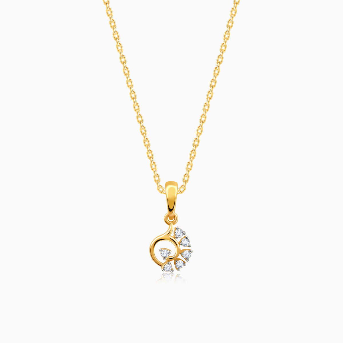 Gold Unfurl Diamond Pendant