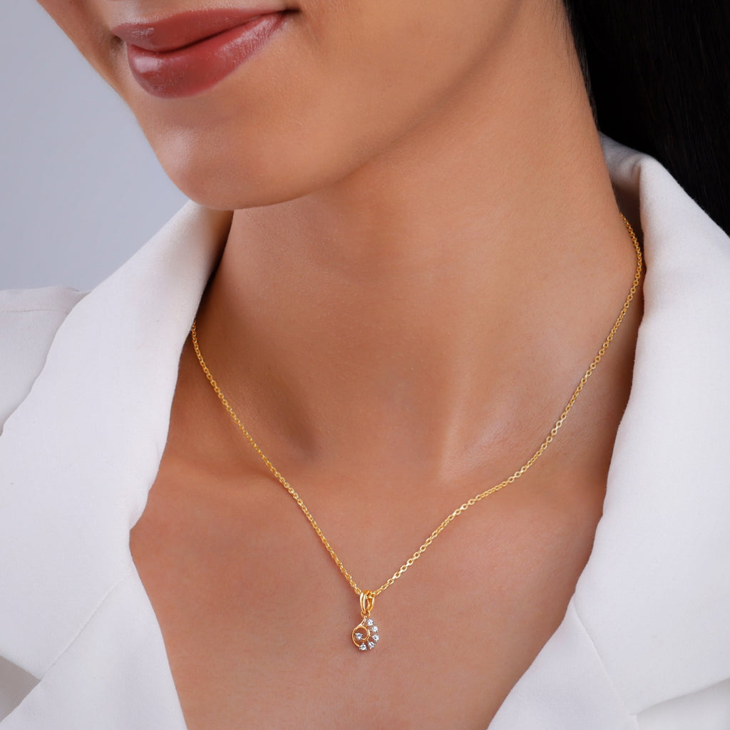 Gold Unfurl Diamond Pendant