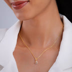 Gold Unfurl Diamond Pendant