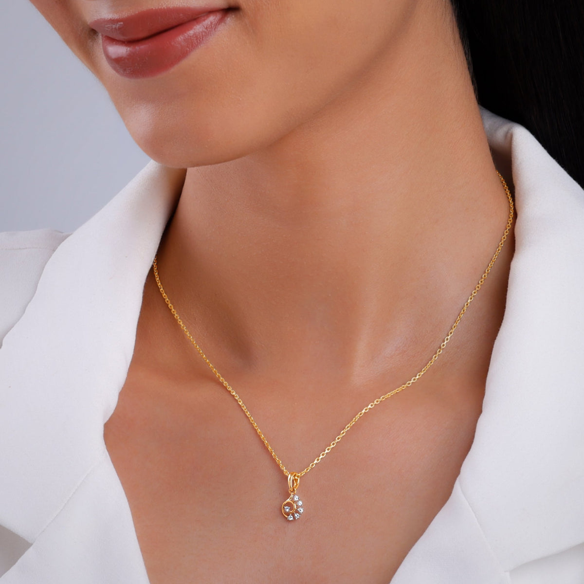 Gold Unfurl Diamond Pendant