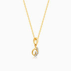 Gold Unfurl Diamond Pendant