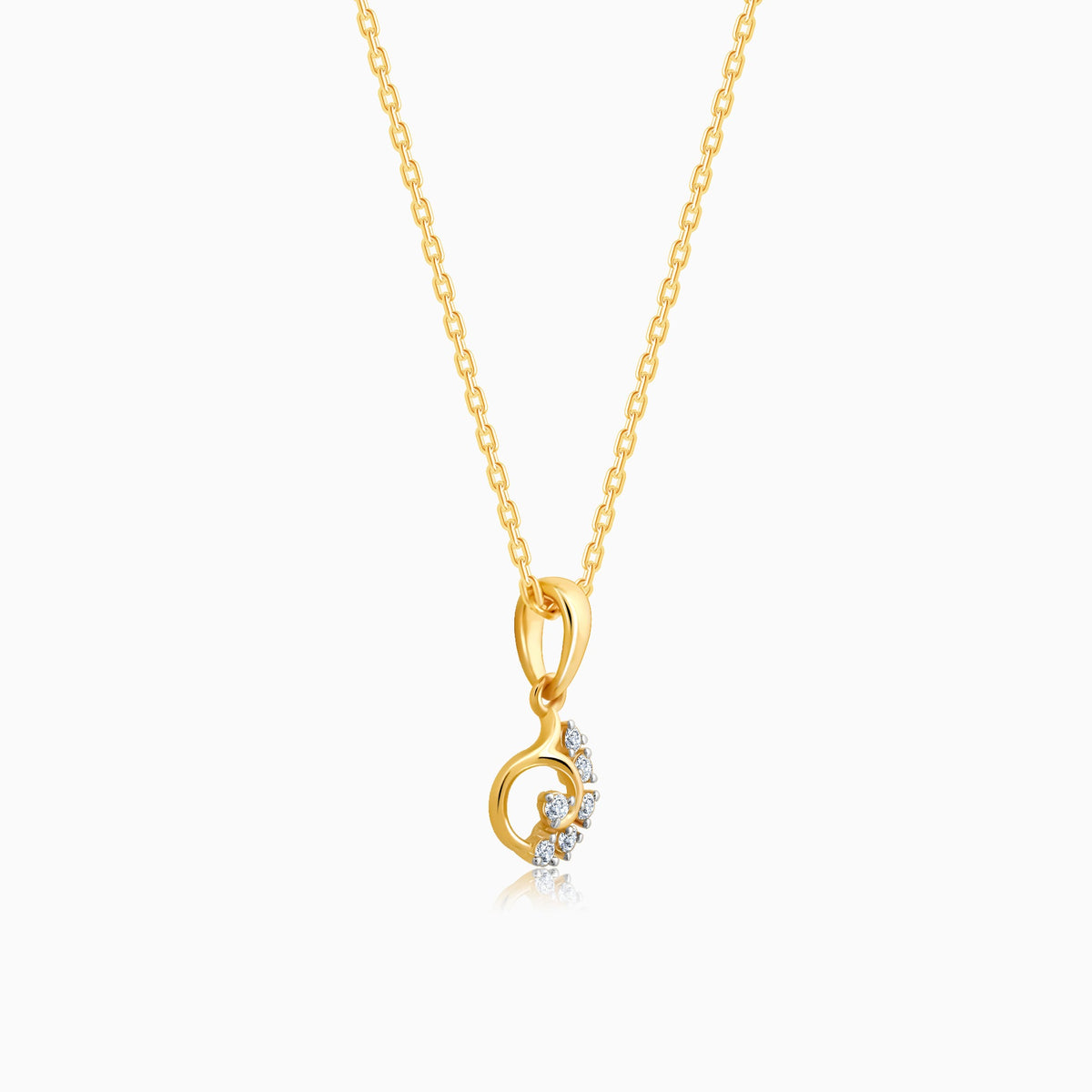 Gold Unfurl Diamond Pendant