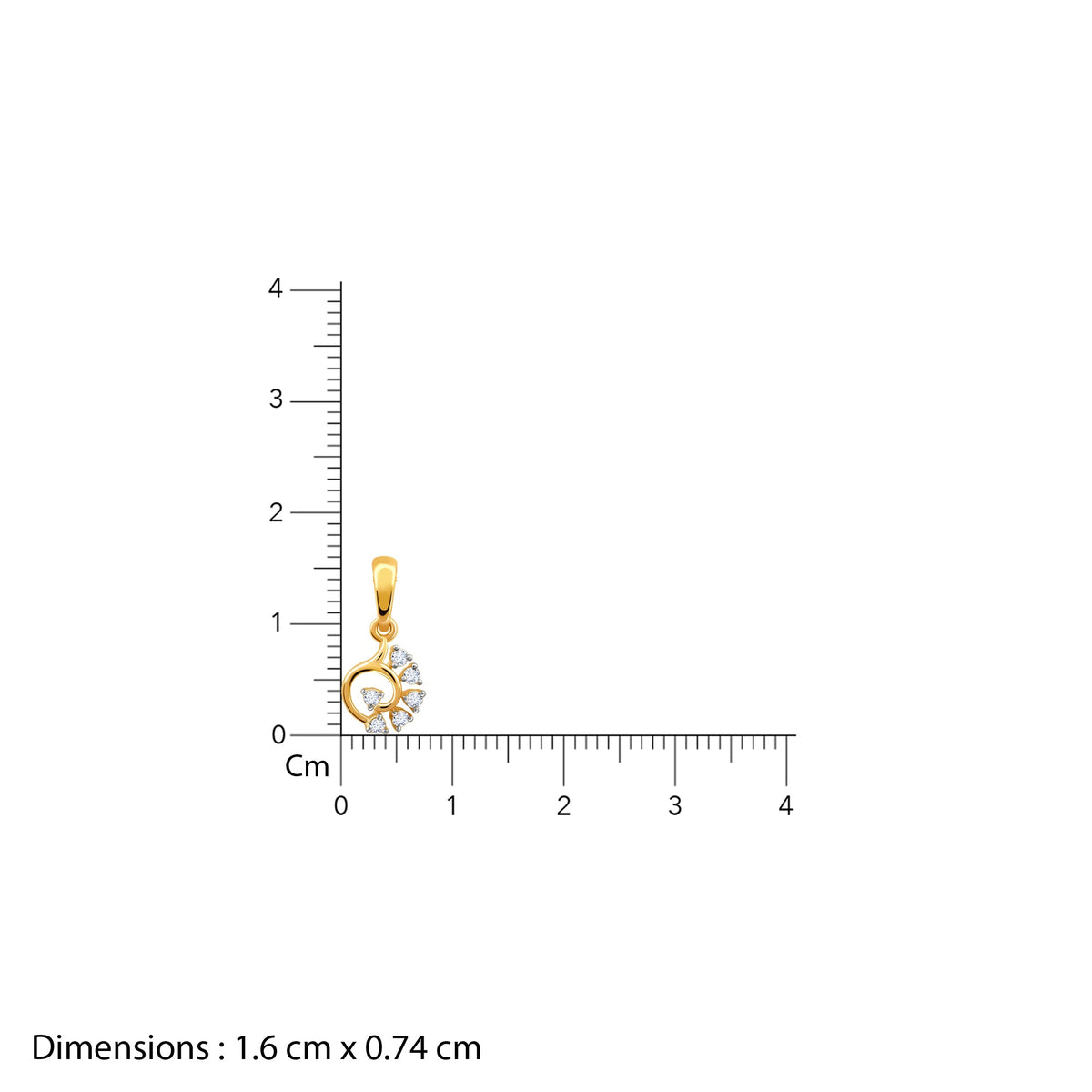 Gold Unfurl Diamond Pendant