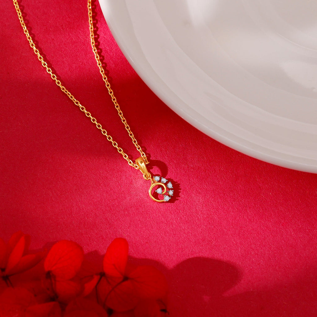 Gold Unfurl Diamond Pendant