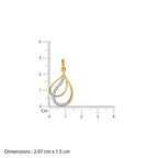 Gold Dual Dewdrop Lab Grown Diamond Pendant