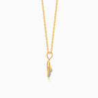 Gold Celeste Tear Lab grown Diamond Pendant