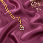 Gold Celeste Tear Lab grown Diamond Pendant