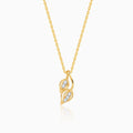 Gold Radiant Vein Lab Grown Diamond Pendant