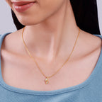 Gold Radiant Vein Lab Grown Diamond Pendant