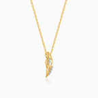 Gold Radiant Vein Lab Grown Diamond Pendant