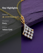 Gold Equinox Lab Grown Diamond Pendant