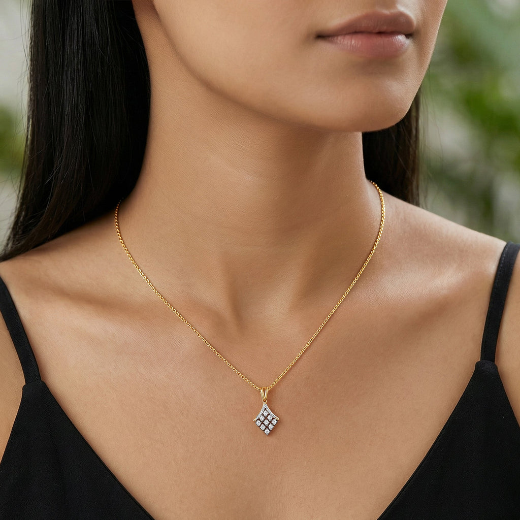 Gold Equinox Lab Grown Diamond Pendant