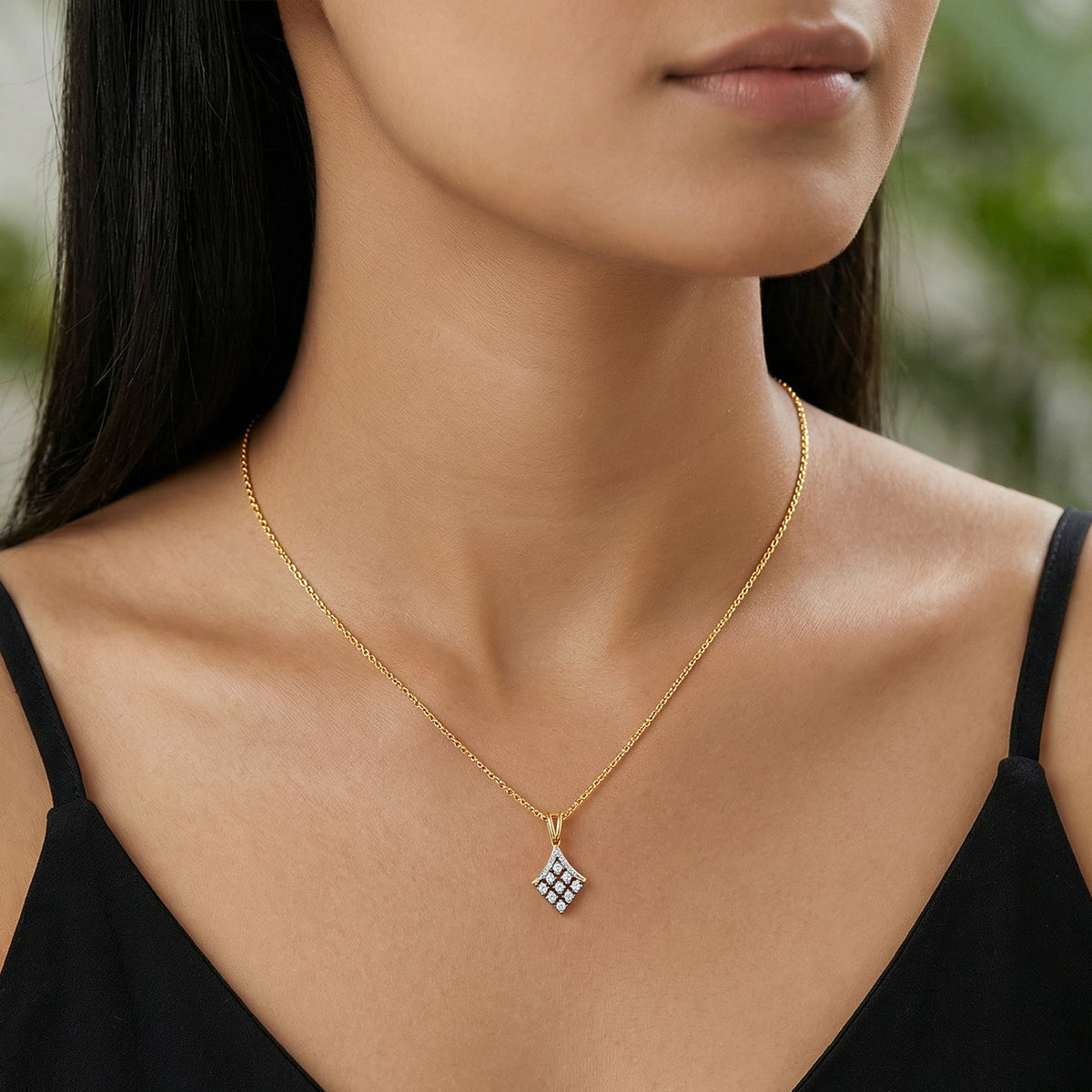 Gold Equinox Lab Grown Diamond Pendant