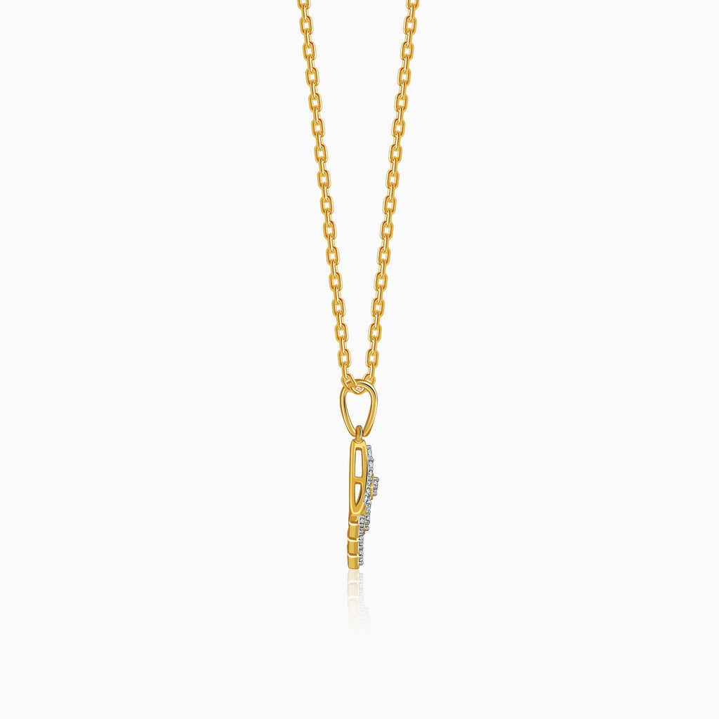 Gold Equinox Lab Grown Diamond Pendant