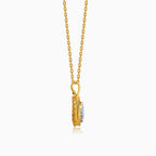 Gold Lattice Light Lab Grown Diamond Pendant