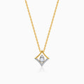 Gold Prism Poise Lab Grown Diamond Pendant