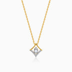 Gold Prism Poise Lab Grown Diamond Pendant