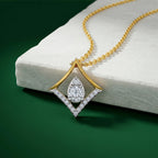 Gold Prism Poise Lab Grown Diamond Pendant