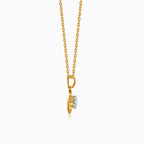 Gold Celestial Curve Lab Grown Diamond Pendant