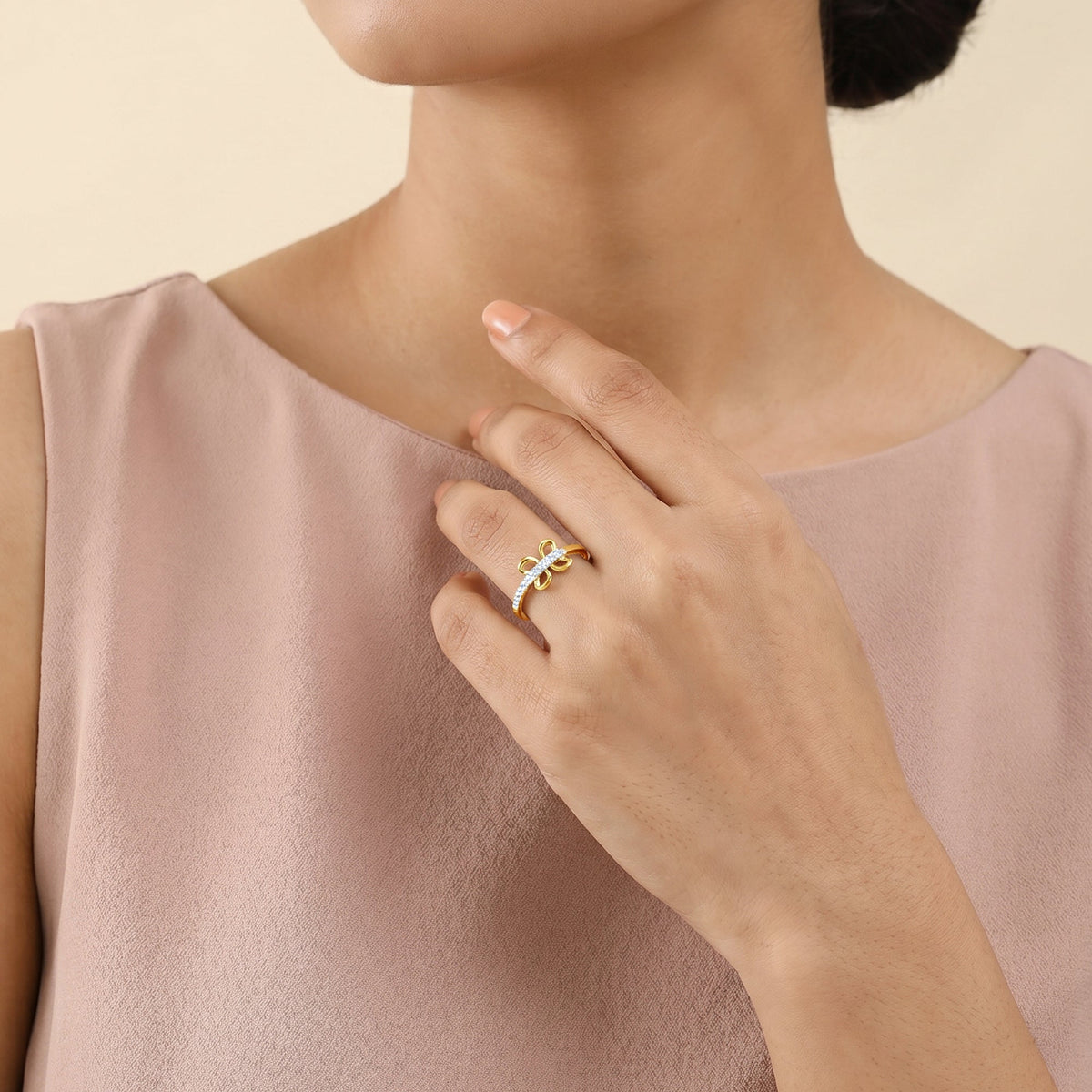 Gold Aveline Bloom Lab Grown Diamond Ring (Size 12)